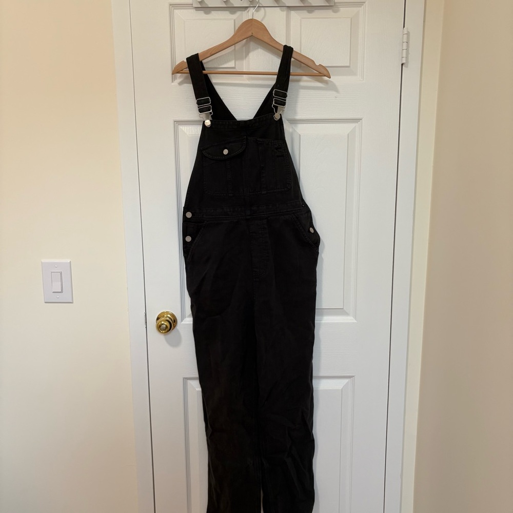 Outerknown Black Overalls with Adjustable Straps
